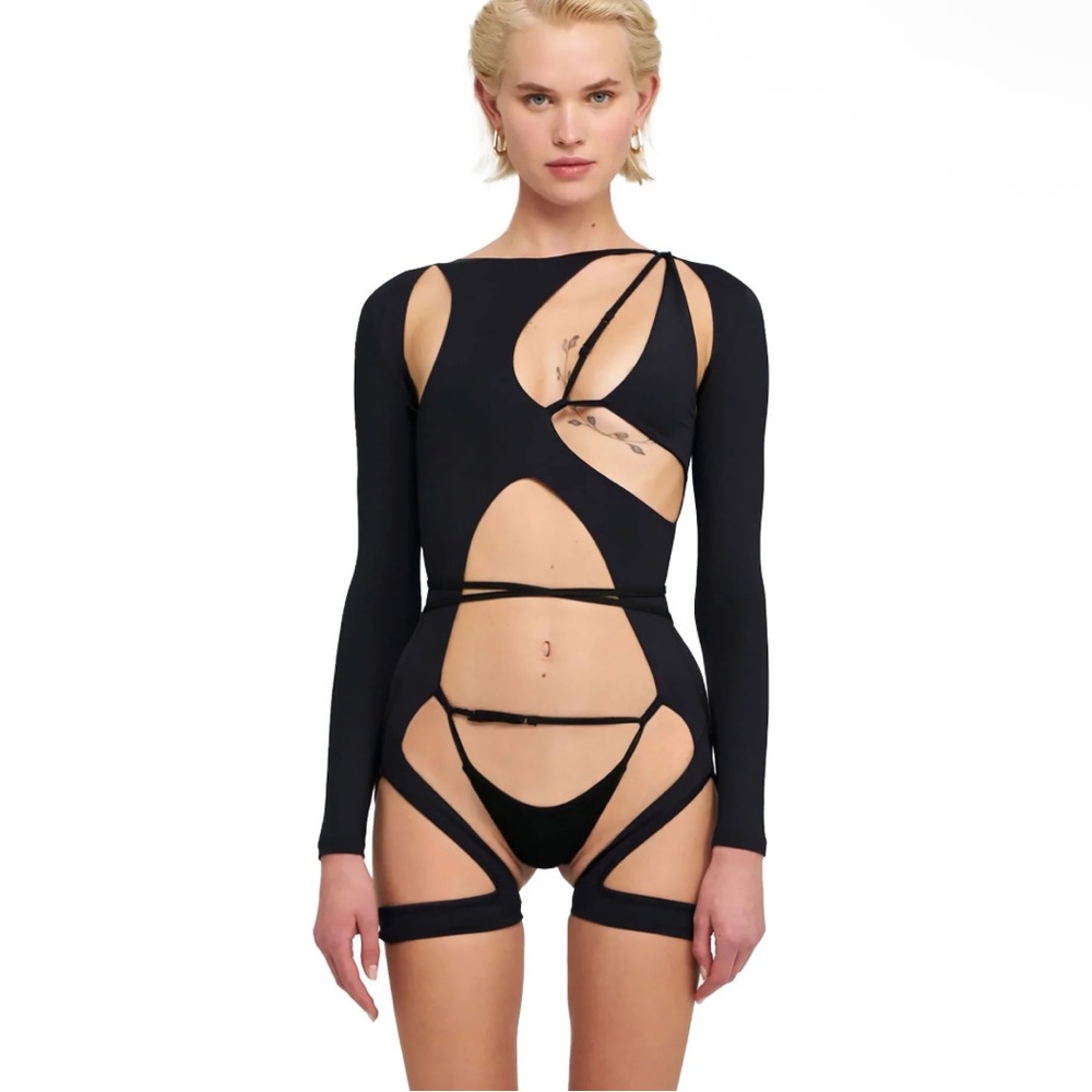 Elegant Black Cut-Out Jumpsuit